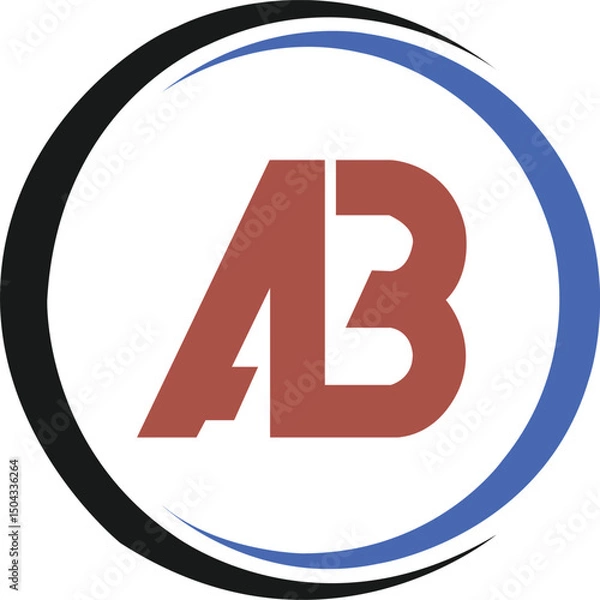 Obraz A  B Font Logo Design New 