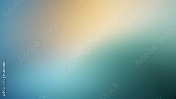 Obraz Soft gradient background in calm shades of teal blue beige and white for website design