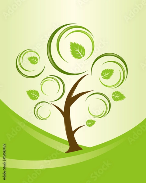 Fototapeta Abstract Swirly Tree