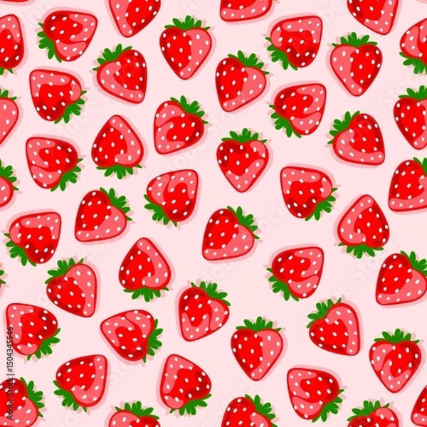 Obraz pattern design prepared with small wild strawberries