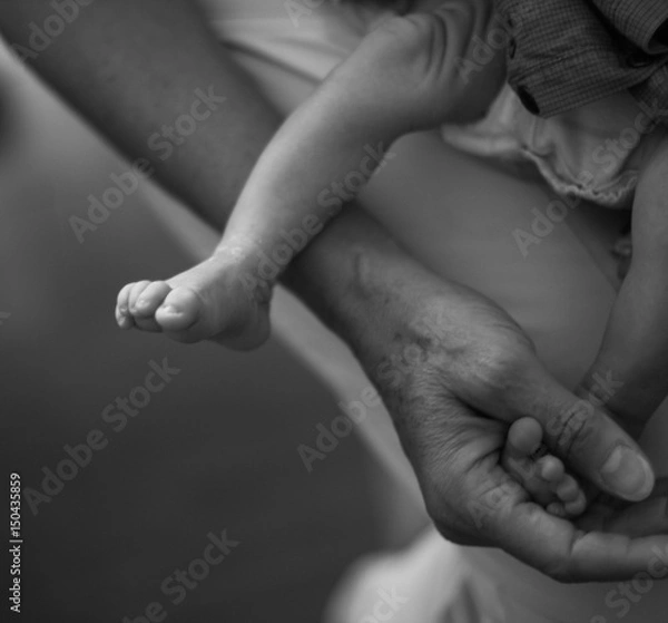 Fototapeta Jambe de bébés
