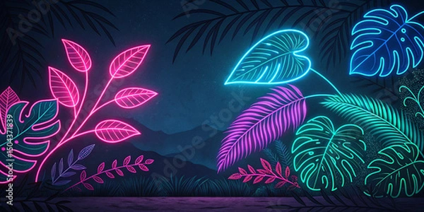 Fototapeta abstract background with butterflies and flowers