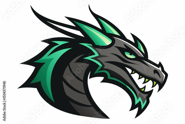 Fototapeta dragon head mascot