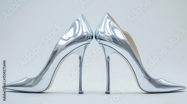 Fototapeta This set presents women's stiletto heels from multiple angles—front, back, cross-view, and side—for a complete visual.









