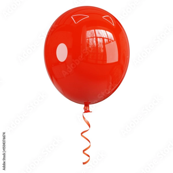 Obraz red balloon on white background