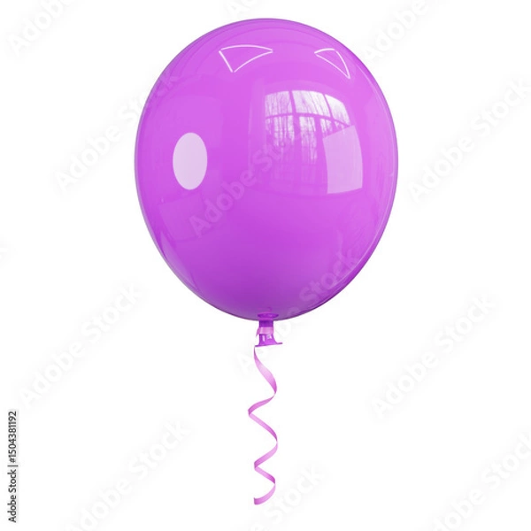 Obraz Purple balloon isolated in transparent background 