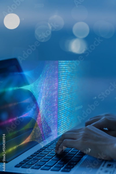 Obraz datum, data, technology, ai, management, document, business, flow, analysis, information, artificial, artificial intelligence, datum, neural network, vertical