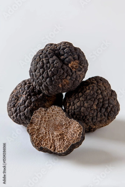 Obraz black truffle isolated on white background