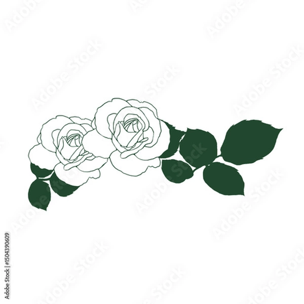 Fototapeta simple rose crown design