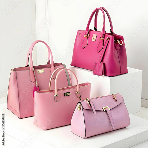 Obraz pink handbags