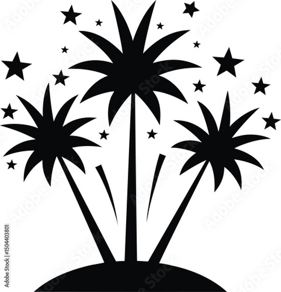 Obraz fireworks on the white background