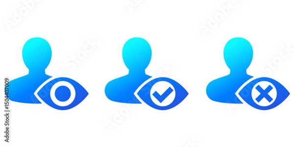 Obraz view, visibility icons on white 