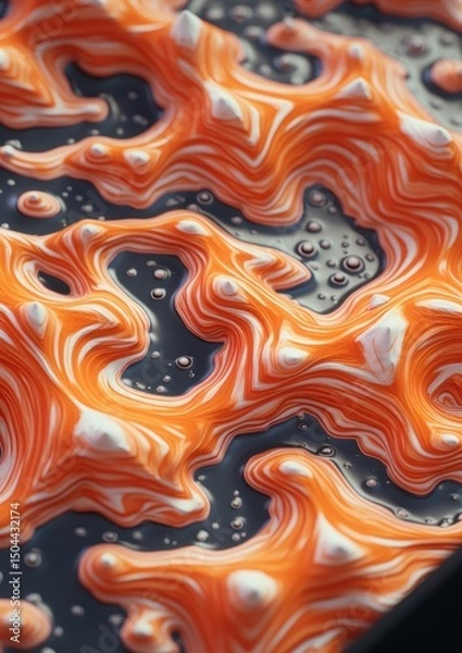 Obraz Abstract Swirling Orange and Gray Texture
