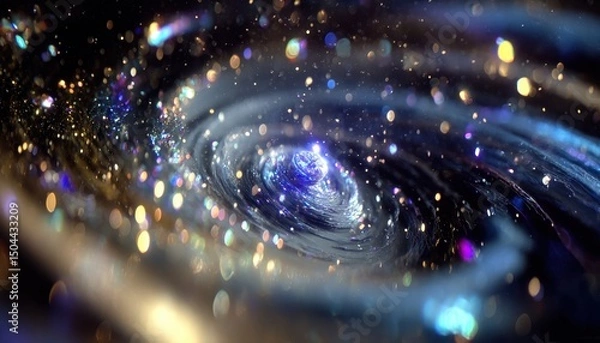 Obraz Cosmic Swirl: Celestial Vortex with Glimmering Stardust