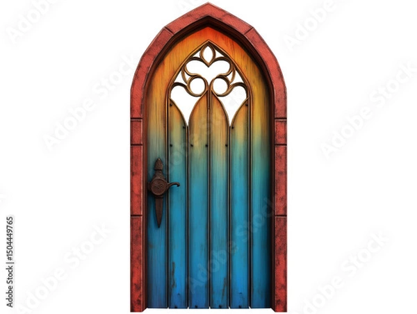 Obraz Colorful Gothic Door