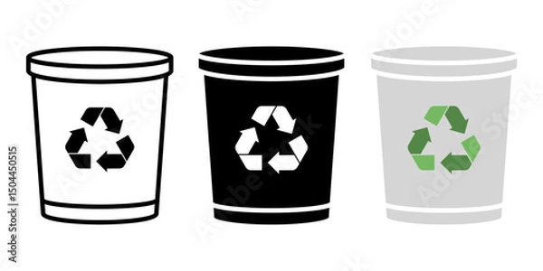 Fototapeta Trash icon set. for mobile concept and web design on white background