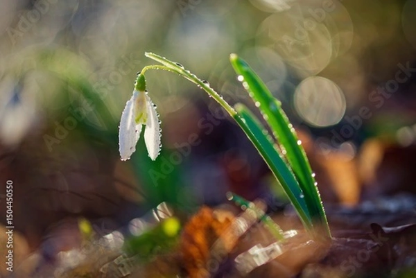 Obraz Spring background. Beautiful first spring flowers for the beginning of spring time and season. Concept for nature and environment.
