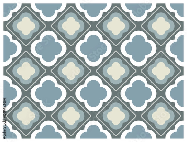 Fototapeta Decorative background seamless vector pattern. Architectural backdrop and textile surface pattern designs series