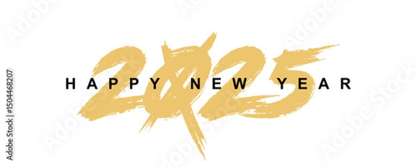 Fototapeta Happy New Year 2025 Design Template. New Year 2025 Celebration Gift Card Design Template. Editable EPS file.
