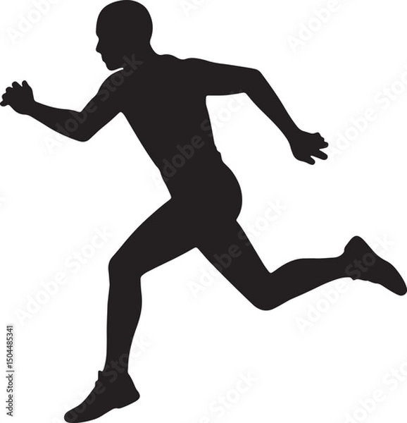 Obraz silhouette of a man running