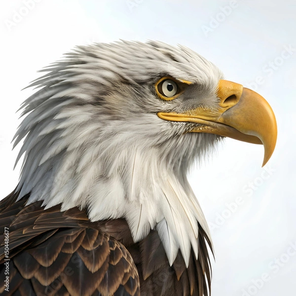Fototapeta 3d eagle rendering portrait