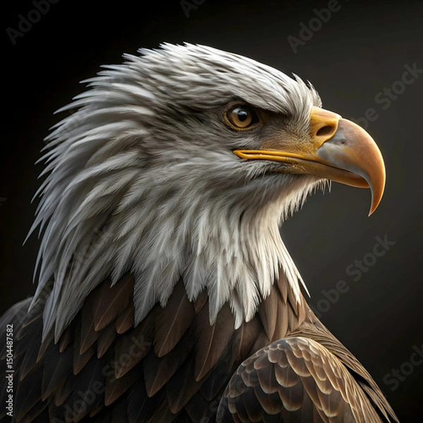 Fototapeta 3d eagle rendering portrait