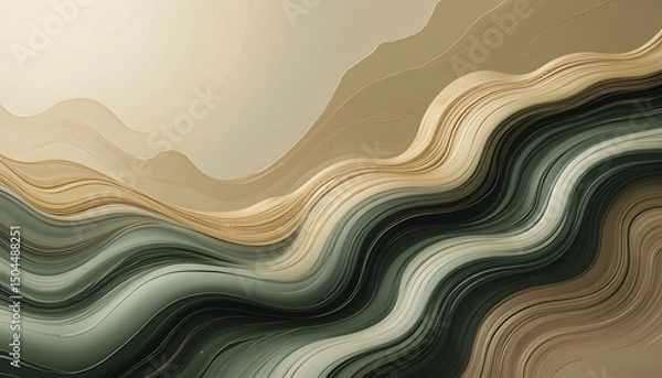 Fototapeta Organic Abstract Line Flow Background Design