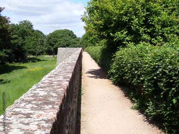 Obraz Path by the city wall in Chichester
