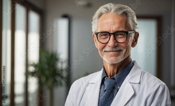 Fototapeta His gentle smile and clear gaze reflect years of healing experience.

