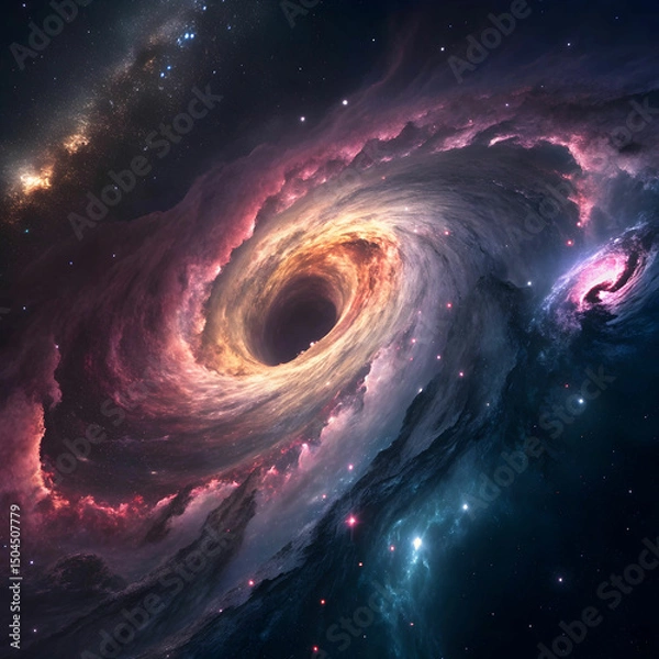 Obraz black hole clouds high quality render