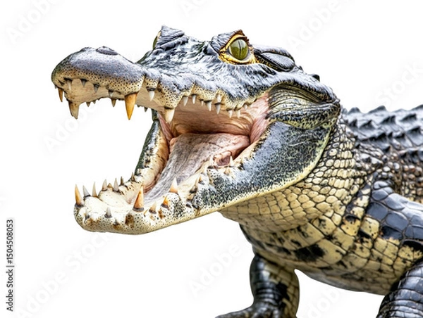 Fototapeta crocodile isolated on white background