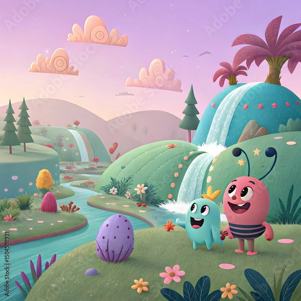 Obraz cheerful alien world