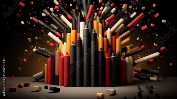 Fototapeta A vibrant festive background filled with colorful decorations and joyful atmosphere