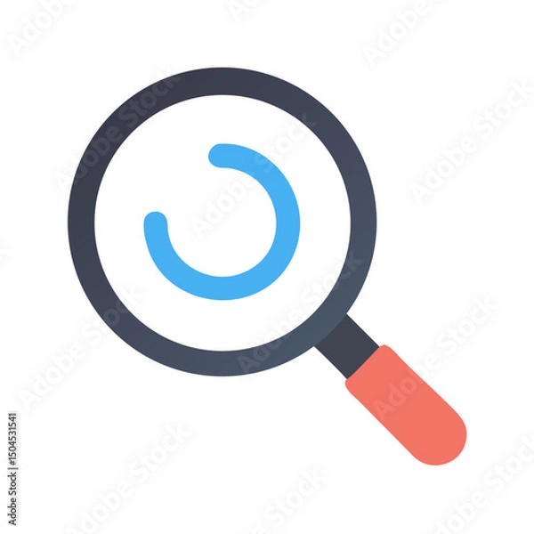 Obraz Magnifying Glass Search Icon - Exploration and Zoom Symbol Illustration