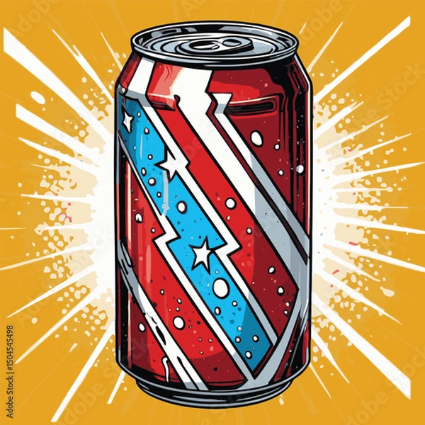 Obraz cold soda can vector for graphic design needs