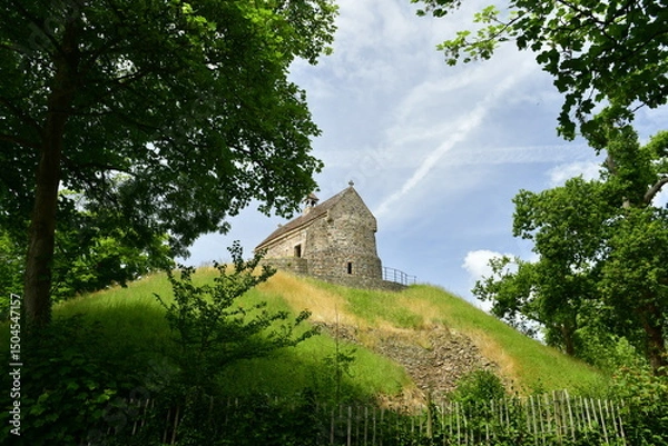 Fototapeta La Hougue Bie, Jersey, U.K. A 16th century chapel built on a 6000 year old Neolithic burial tomb.