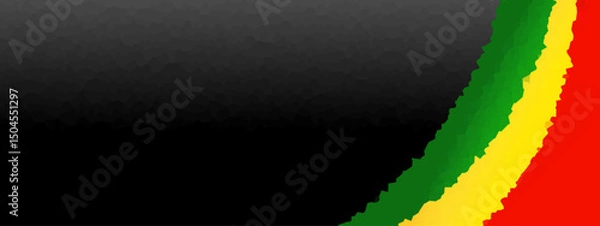 Fototapeta Juneteenth Celebration Abstract Background with Pan-African Colors