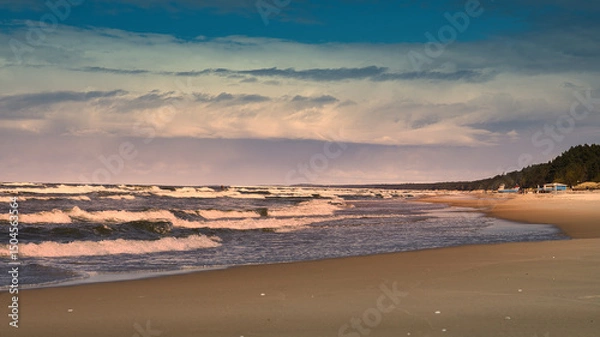Fototapeta sunset on the beach