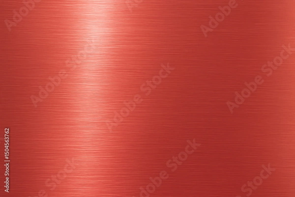 Fototapeta A vibrant and glossy red brushed metal texture, perfect for backgrounds or graphic design projects. Its shining surface adds depth and visual interest to any application.
