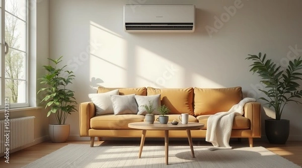 Obraz Stylish home space with modern cooling system
