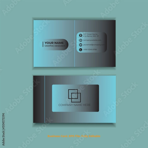 Fototapeta Corporate Geometric Business card design template