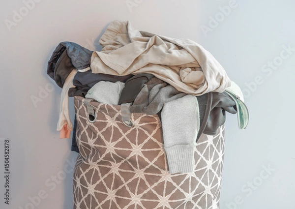 Fototapeta close up on laundry bag