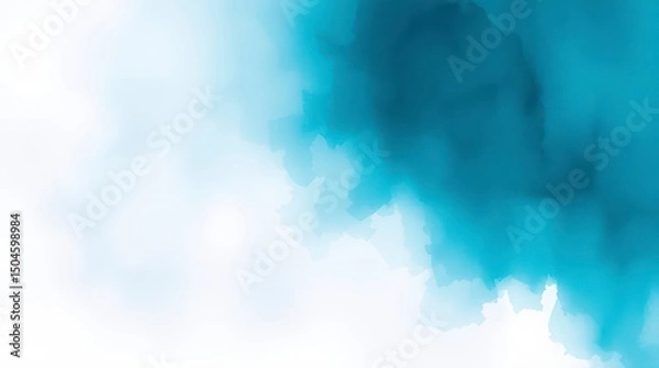 Obraz Abstract Turquoise Watercolor Texture