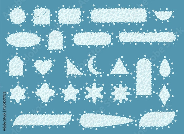 Fototapeta Illustration of soapy bubbles in a shape.