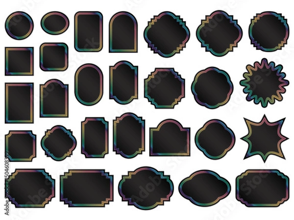 Fototapeta ラベル、三重線、21虹濃