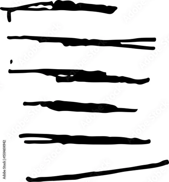Fototapeta Brush Handmade brush and. abstract shape VECTOR