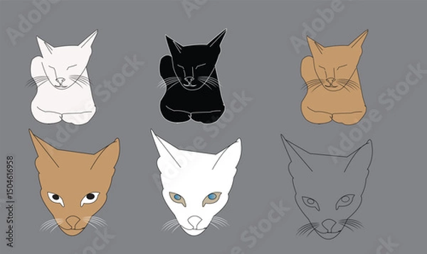 Obraz Cat emoji icon vector image.
