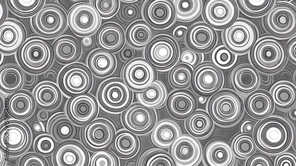 Fototapeta Abstract Grey Concentric Circles Pattern Background Texture