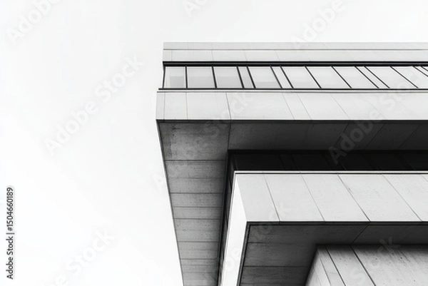 Fototapeta Modern architectural design featuring clean lines and minimalist style