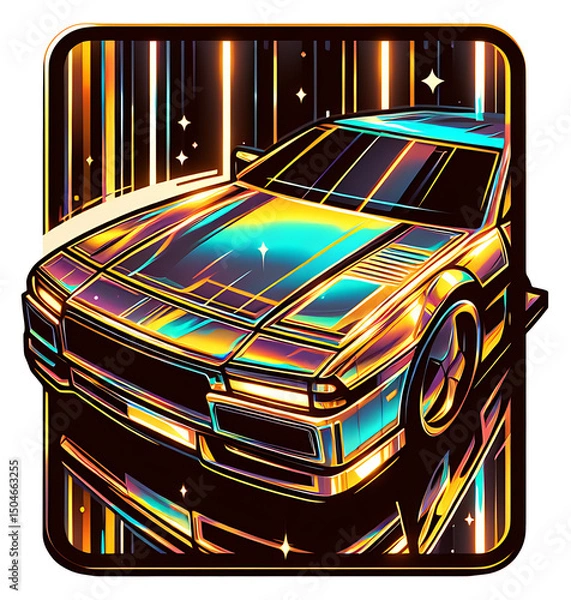 Fototapeta retro car vector illustration